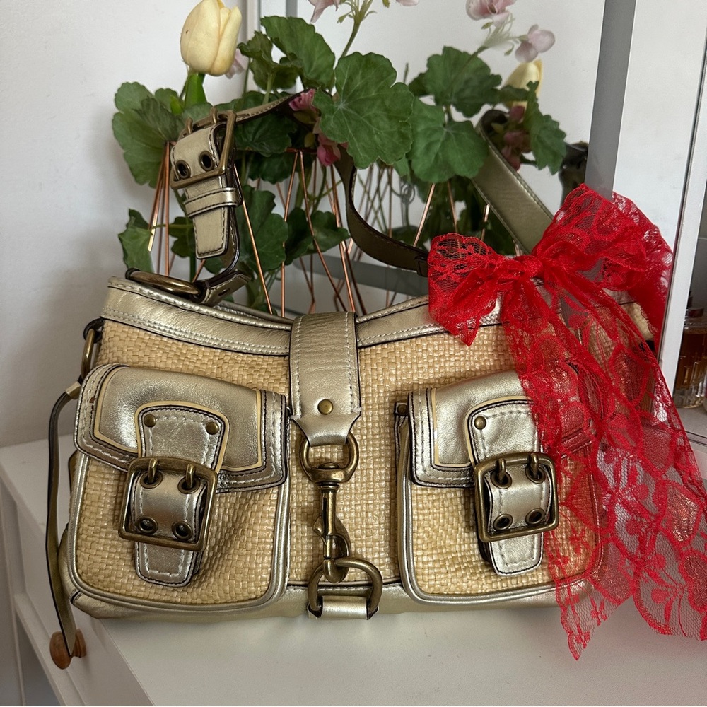 COACH y2k Legacy Turnlock Shoulder Bag Leather 65th Flap